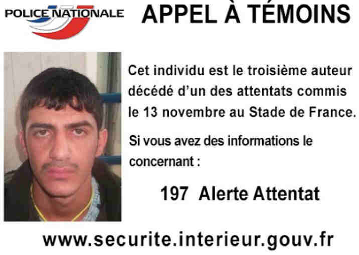 Appel  tmoins 2e inconnu dcd (Attentats Paris 13 novembre 2015)